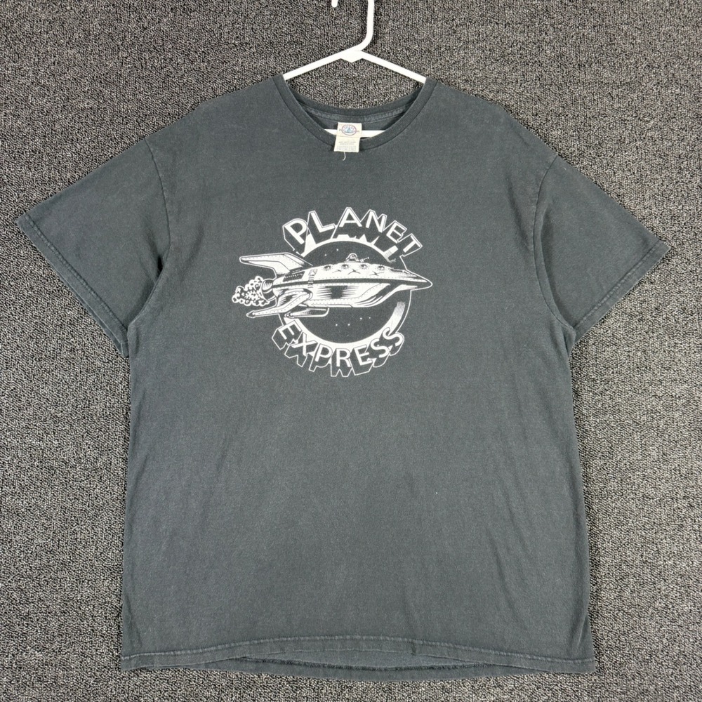 Vintage Futurama Planet Express Graphic T Shirt Men's XL Black Short Sleeve - Picture 2 of 7
